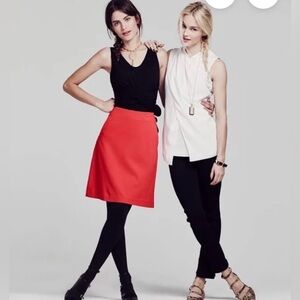 Cabi flirty boss  chic red fiery skirt classic, bold, professional polished SZ 0